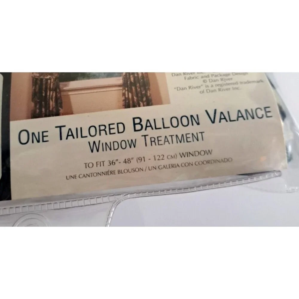 NEW Vintage Tailored Balloon Valance Verona Dan River Pink Floral Rose 84x15